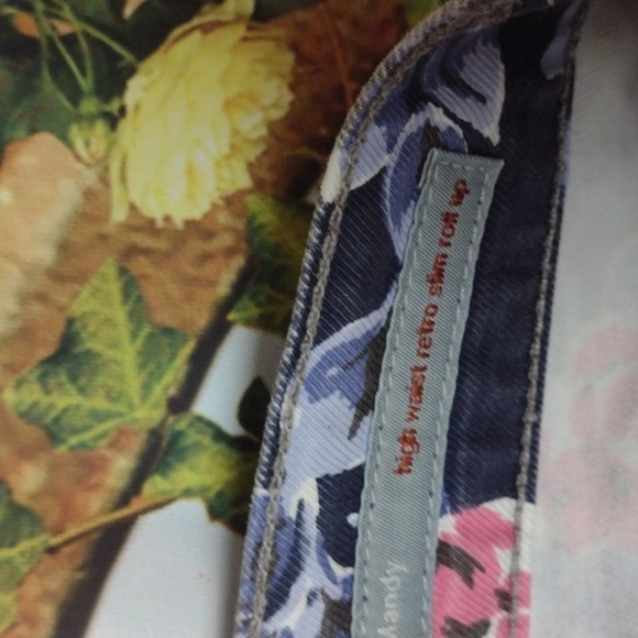 CITIZENS of humanity floral Mandy high waist retro slim roll up jeans size 28 - Picture 4 of 7